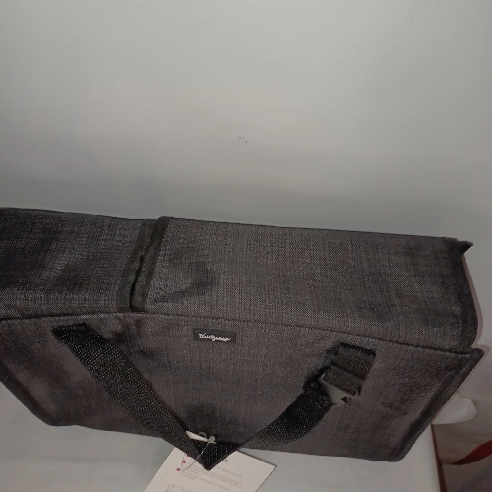 Thirty One Pack N Pull Caddy Car Storage Organizer Bag Black Cross Pop